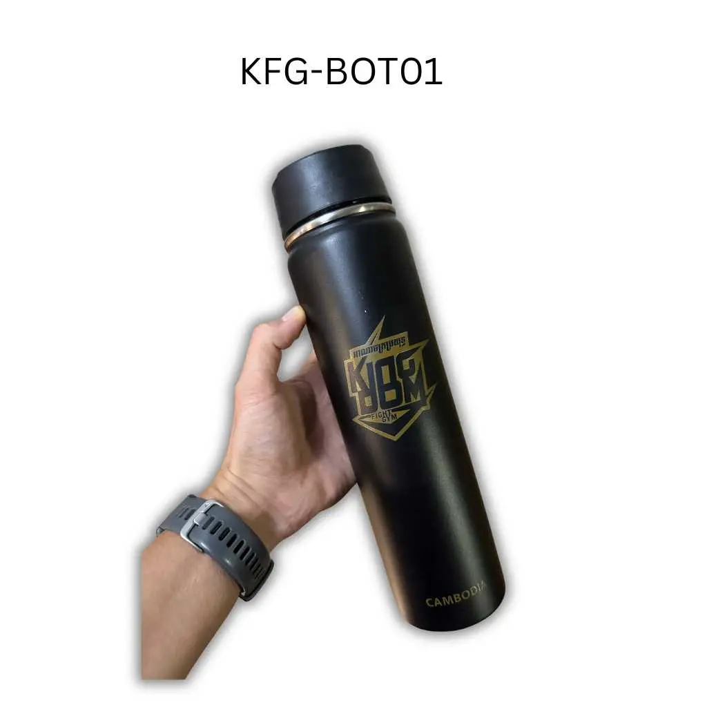 Kingdom Fight Gym Bottle : Black/Yellow