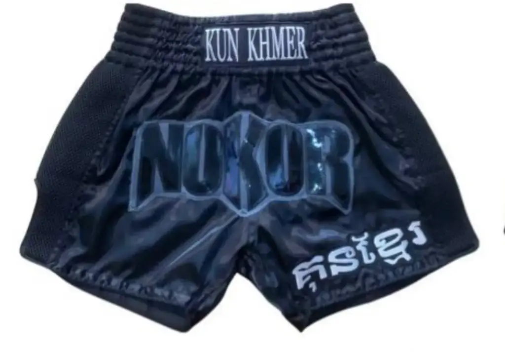 Nokor Kun Khmer Shorts: "Black/Black" (TH)